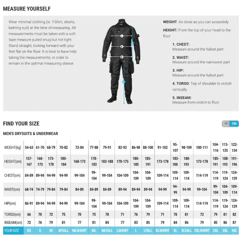 Bare Aqua Trek 1 Drysuit:  EX DEMO MENS XS