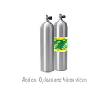 O2 clean and nitrox stickert
