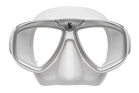 Scuba diving Mask White Silver