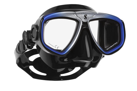 scuba diving mask blue