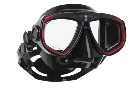 scuba diving mask red